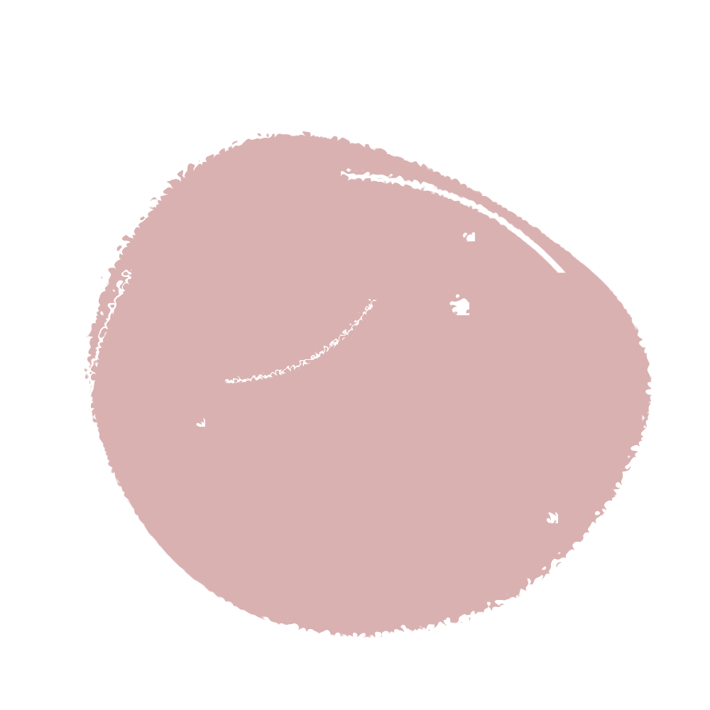A smooth, light pink, irregularly shaped object on white.