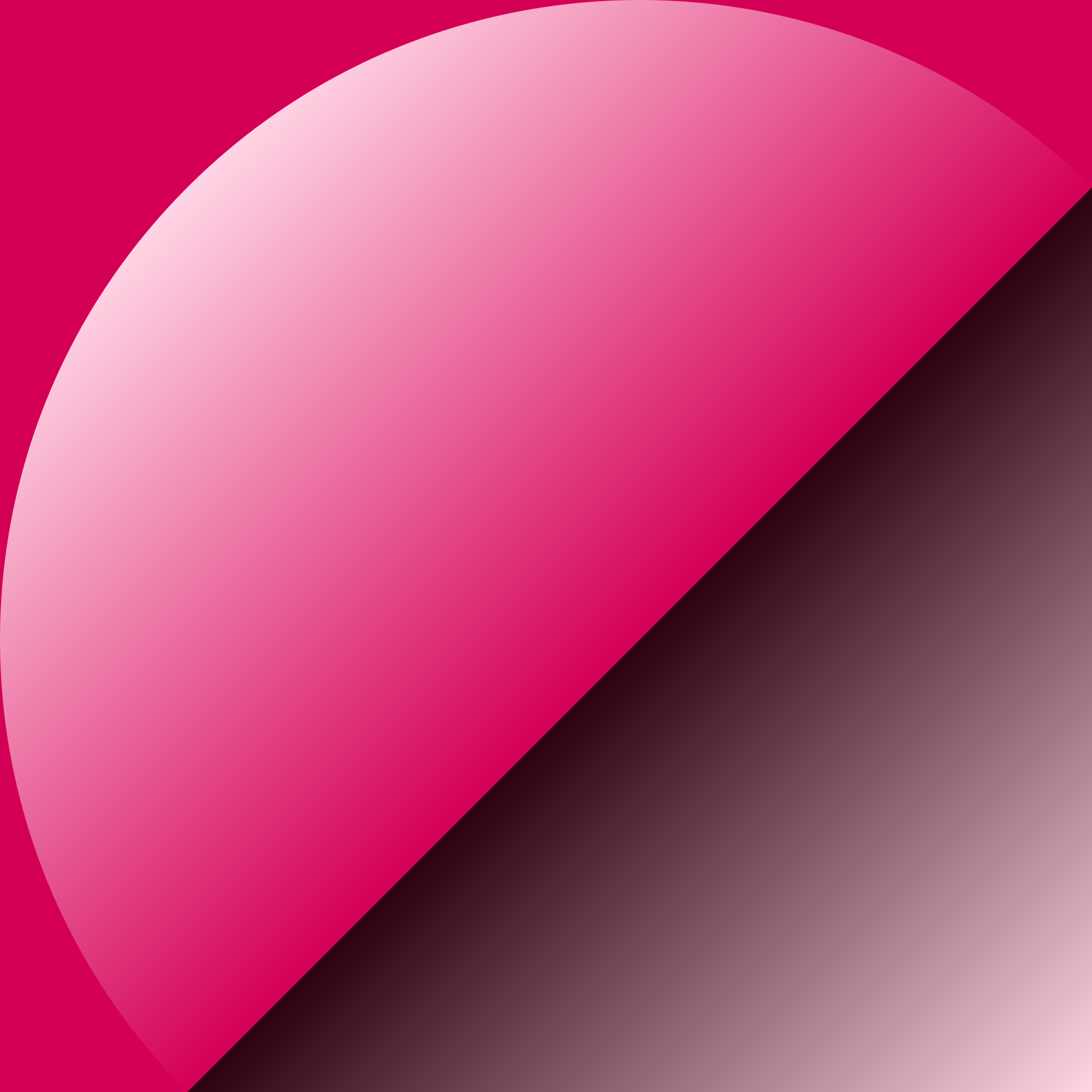 Sphère dégradée rose sur fond magenta uni.
