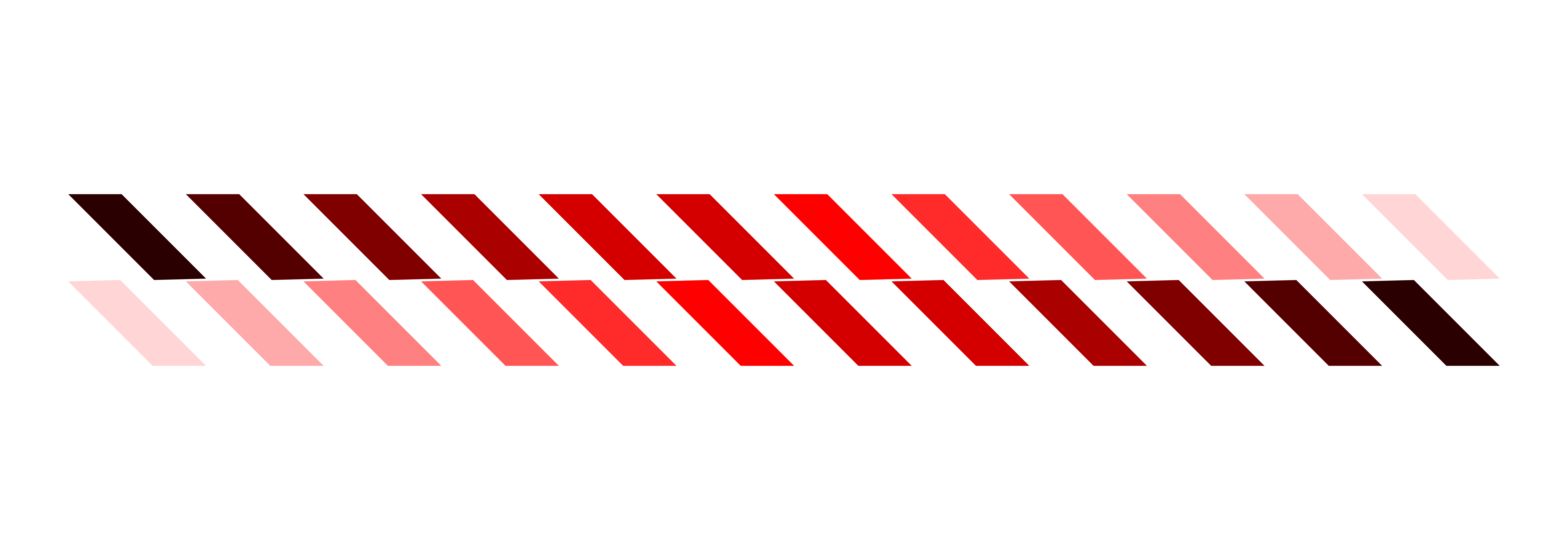Listras diagonais vermelhas formando um padrão em ziguezague com gradiente de cores.
