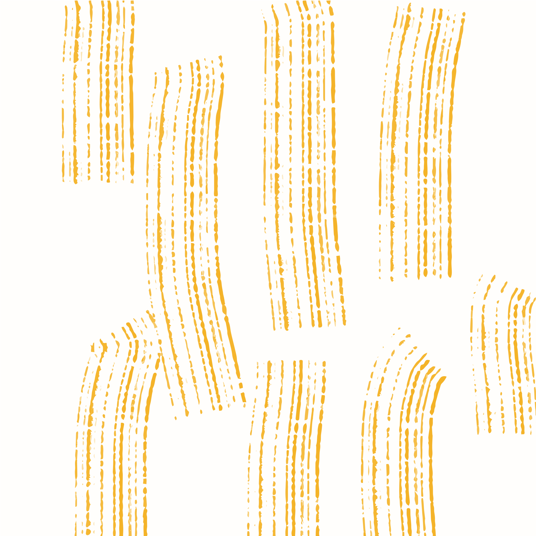 Forme astratte a strisce giallo-dorate su sfondo bianco
