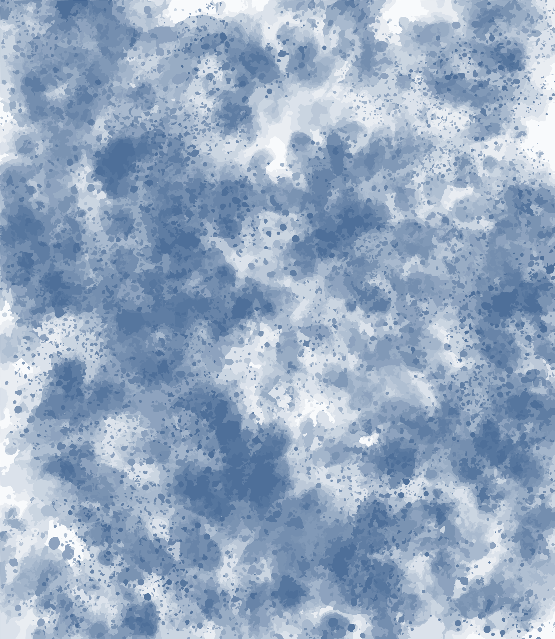 Acquerello blu schizzato su uno sfondo bianco.