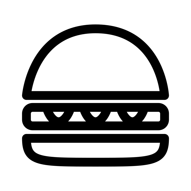 Icône contour en hamburger