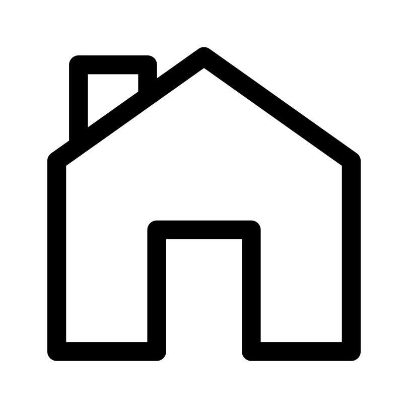 Gambar garis hitam sederhana dari ikon rumah