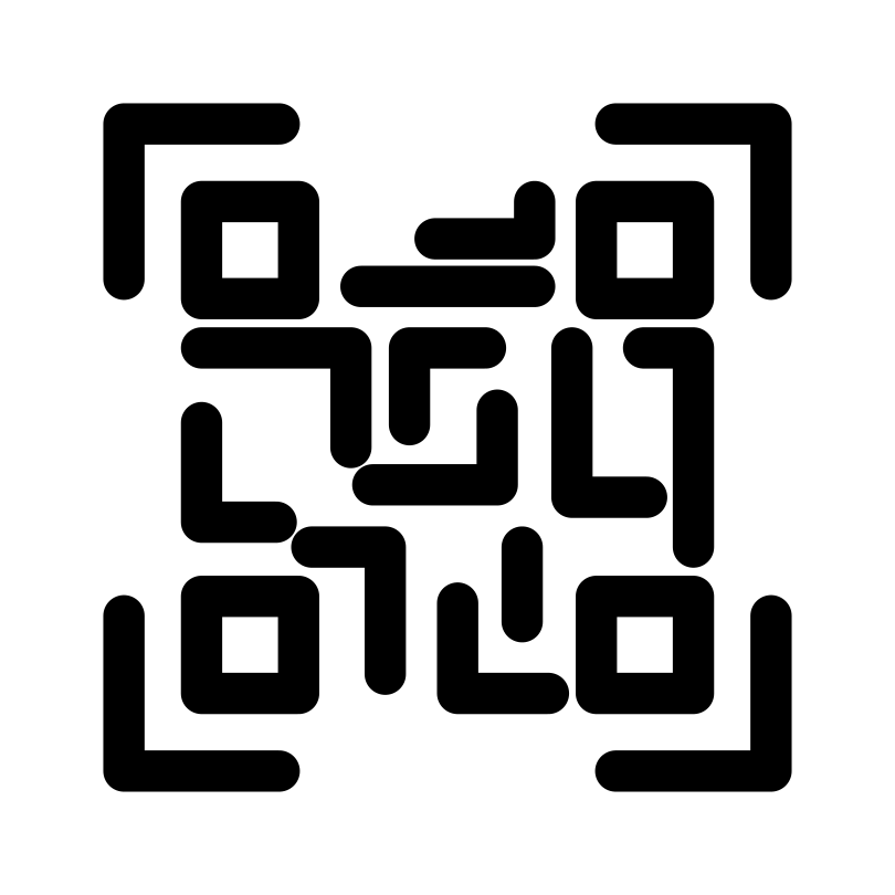Schwarz-weißes QR-Code-Zeilensymbol