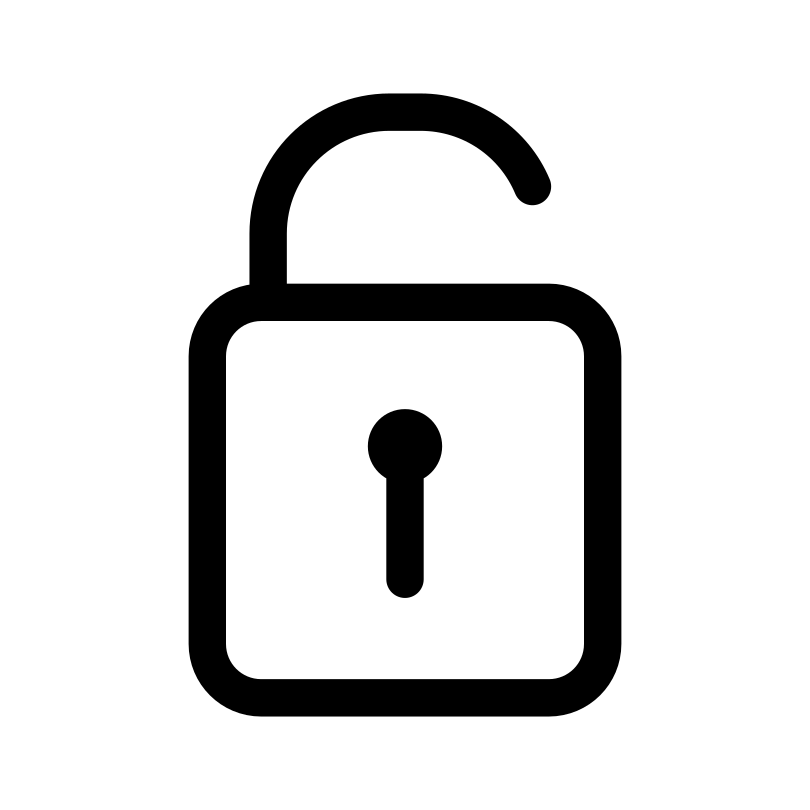 Einfaches Entsperrlinien-Symbol