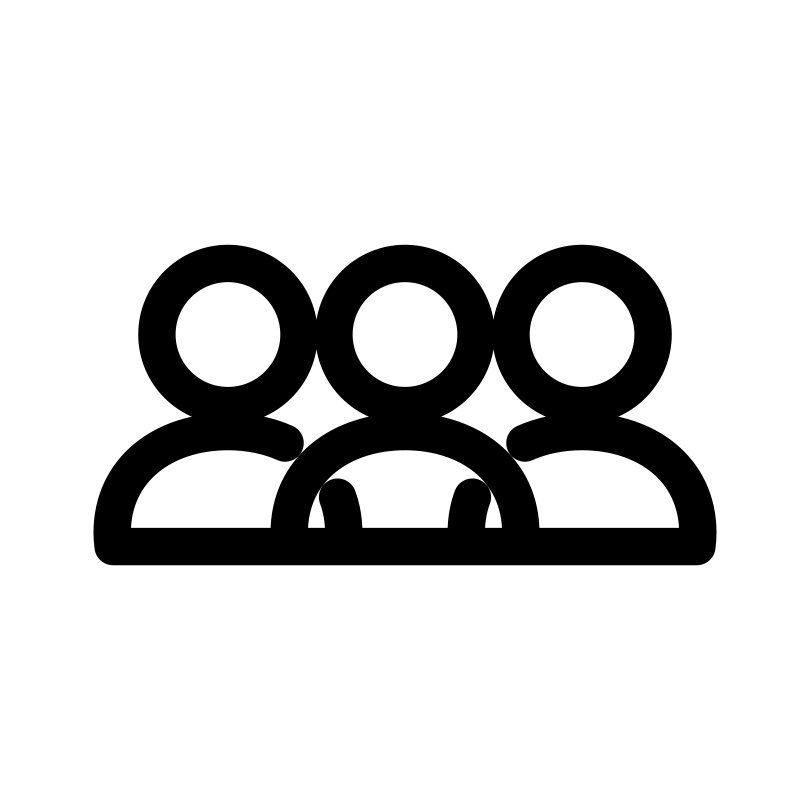 Team-Liniensymbol, das eine Gruppe von Menschen darstellt