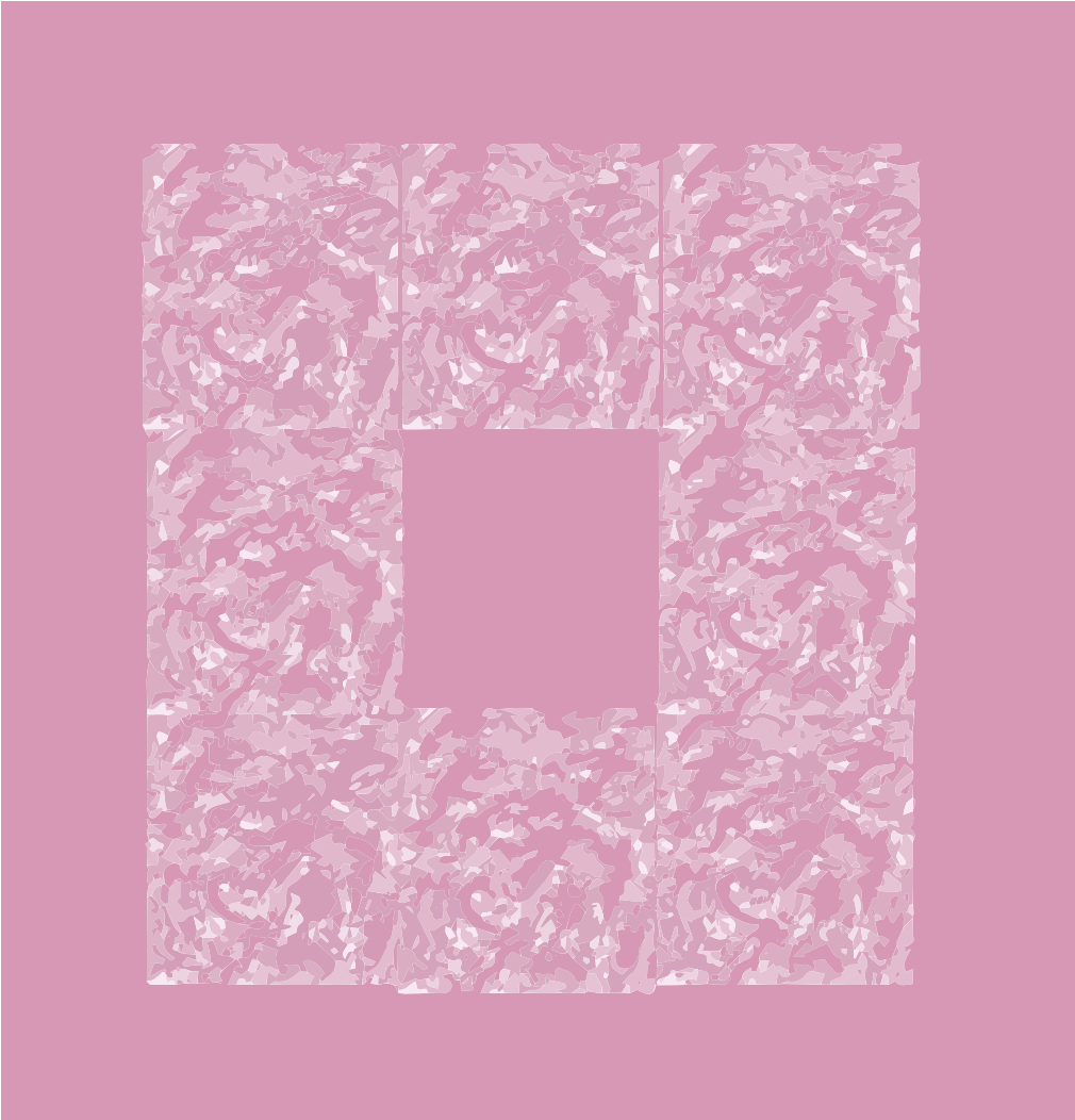 Abstraktes rosa Muster mit einem zentralen leeren Quadrat
