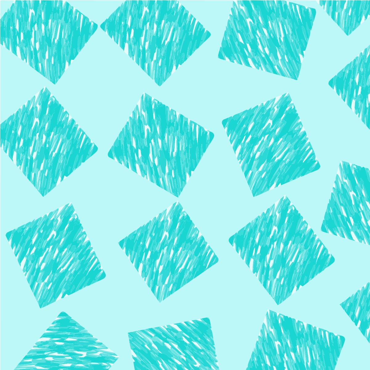 Light blue background with turquoise textured diamond pattern
