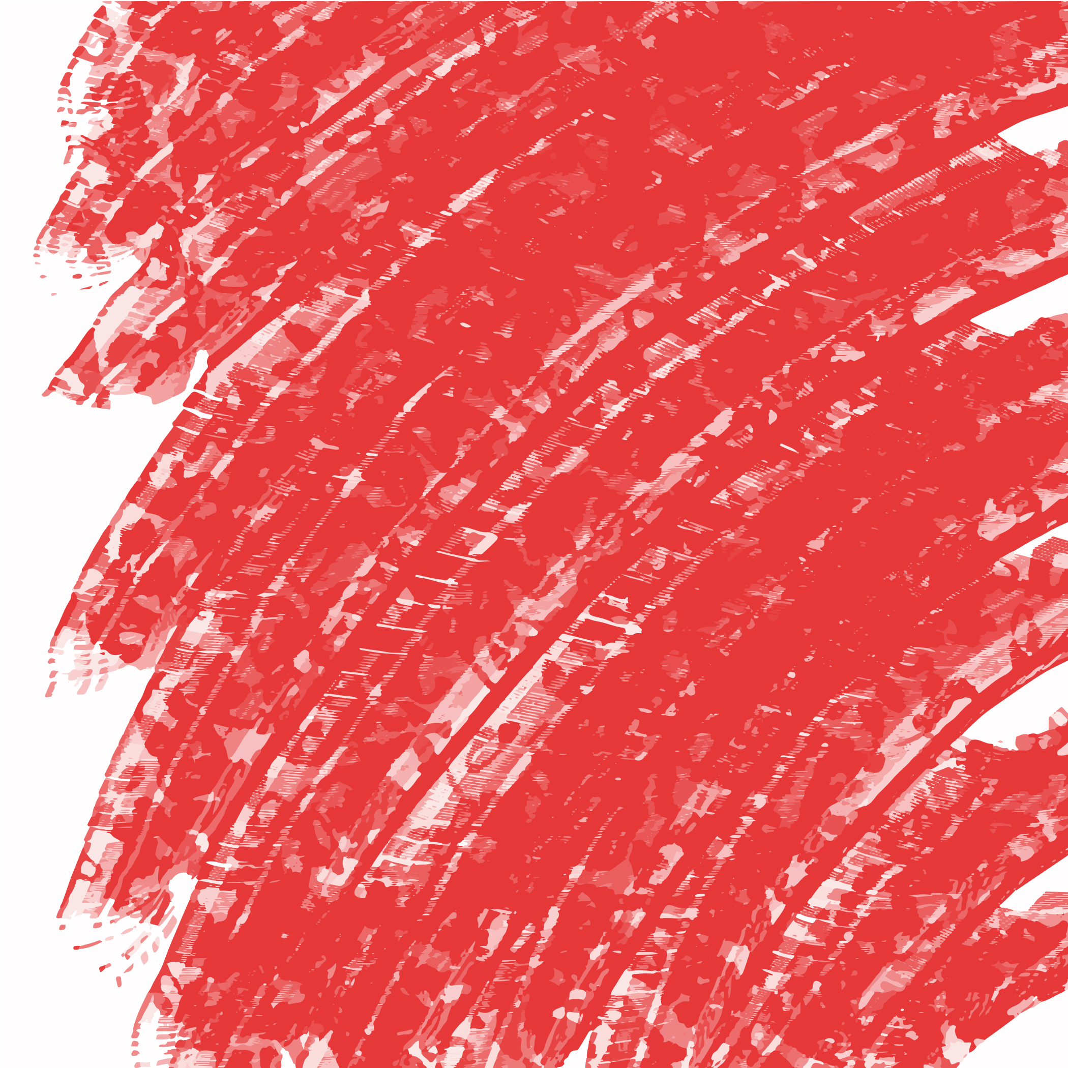 Red crayon strokes on a white background