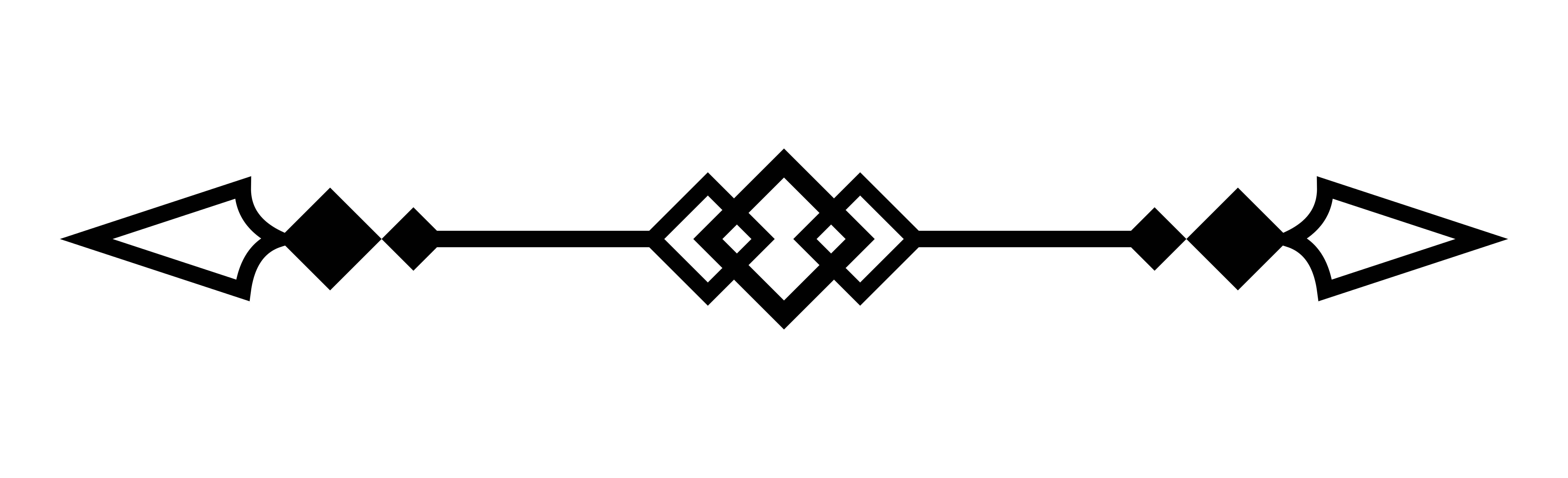 Élégant séparateur noir avec motifs de losanges et de flèches