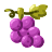 Une grappe vibrante de raisins violets avec une feuille verte.