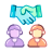 Deux personnes et une poignée de main symbolisant l’accord.