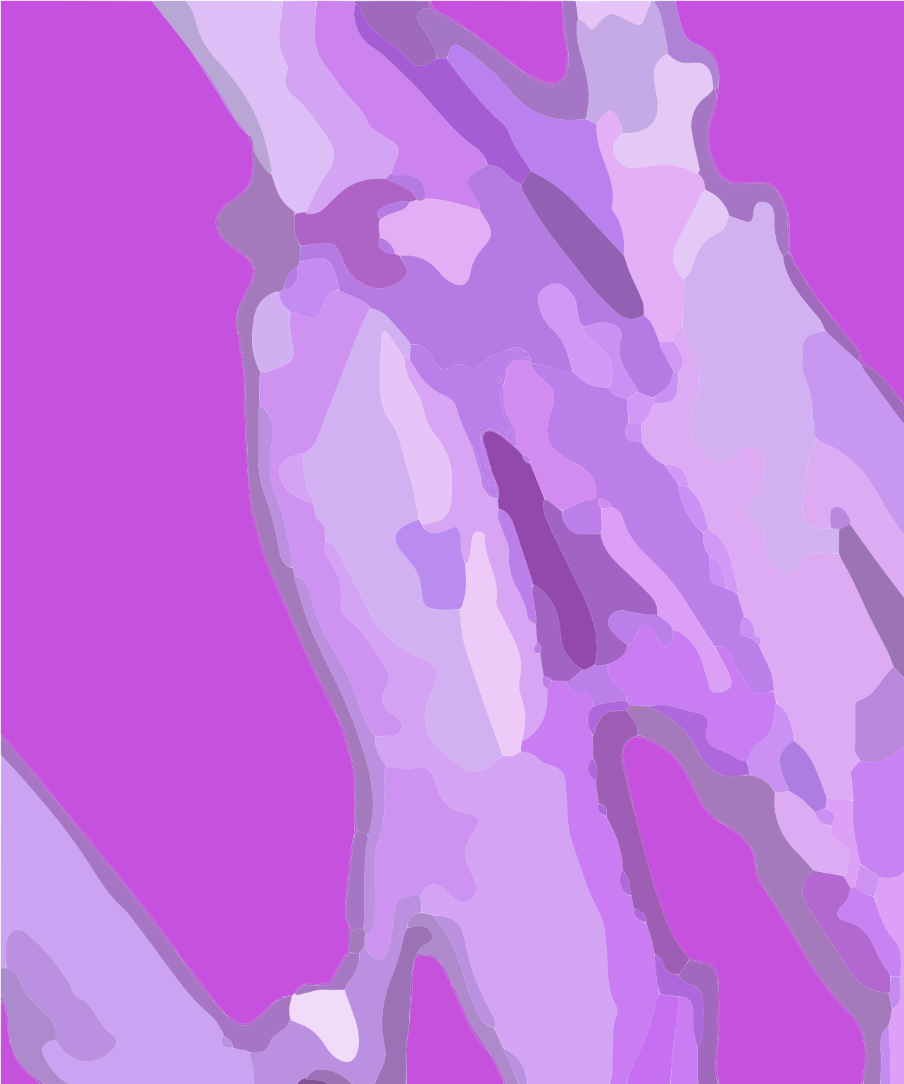 Formes abstraites violettes et roses sur fond magenta