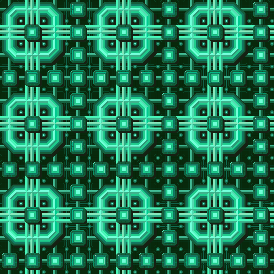 Abstraktes, leuchtendes türkisfarbenes geometrisches Muster