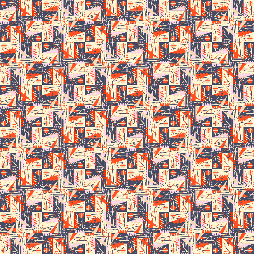 Geometric pattern with abstract shapes - Free Vector Illustration on ...
