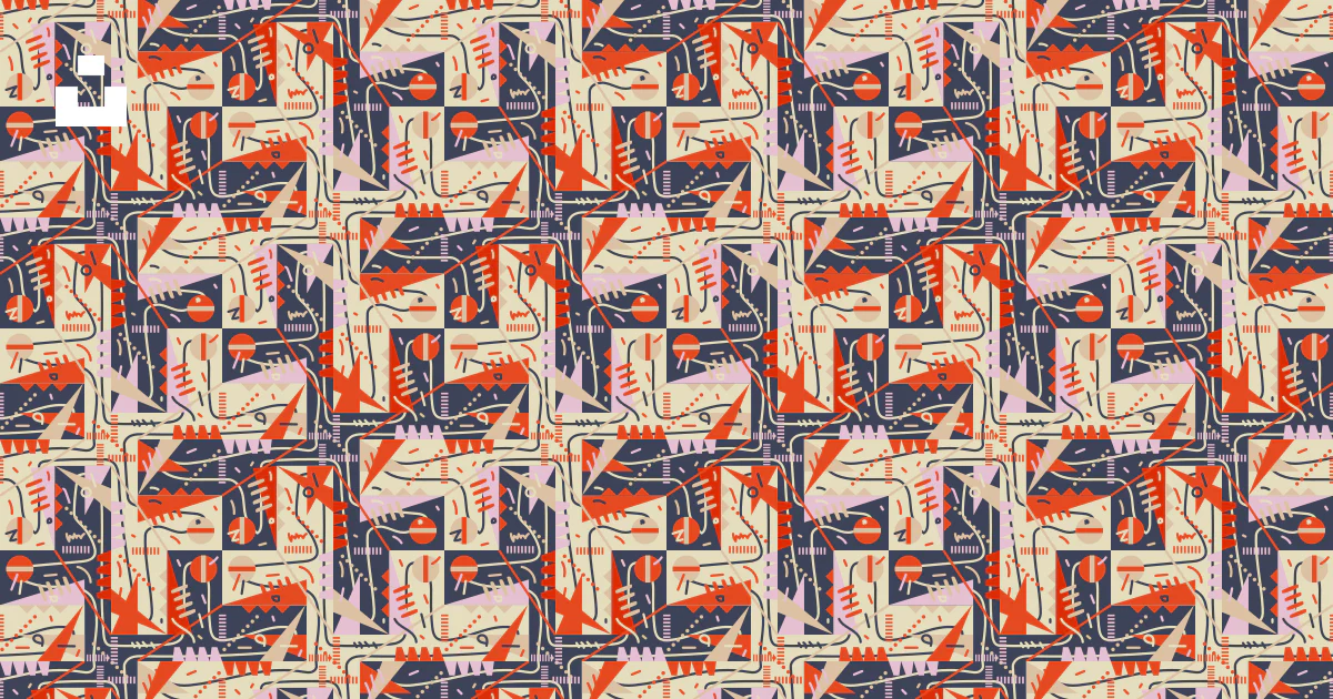 Geometric Patterned Photframe Geometric pattern with abstract shapes - Free Vector Illustration on ...