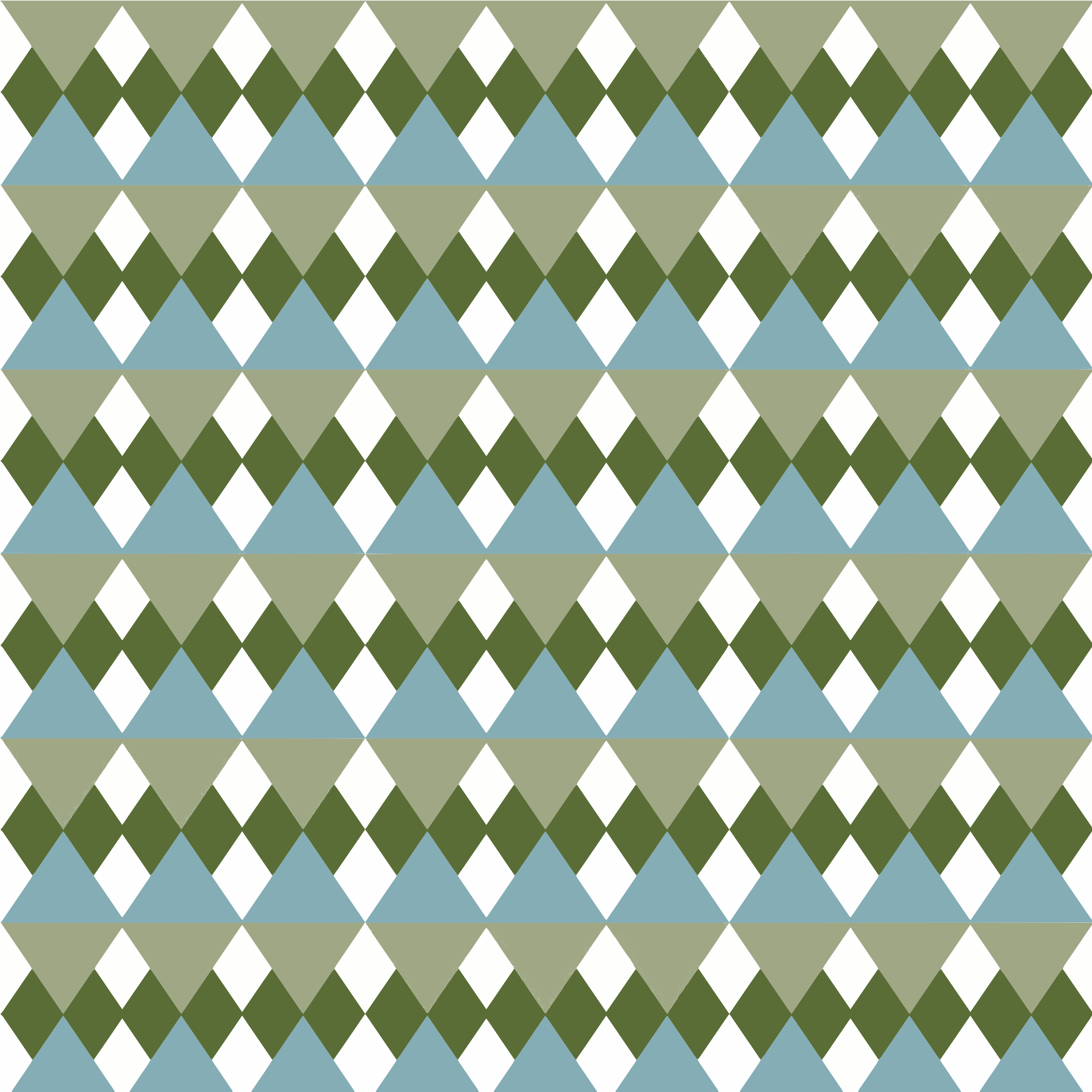 Pola geometris tanpa sambungan dari berlian hijau, biru, dan putih