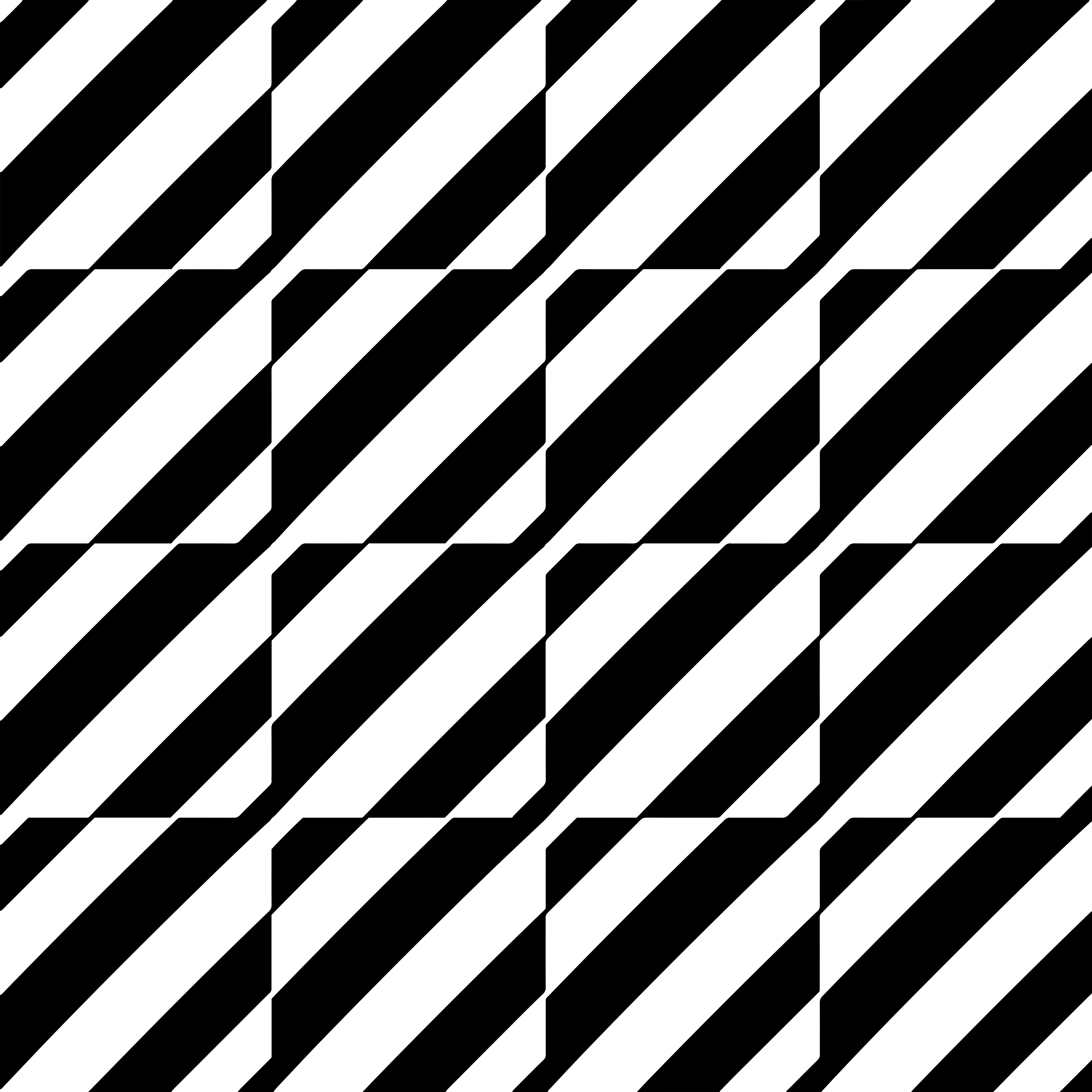 Pola garis diagonal hitam putih yang mulus dalam sebuah kisi