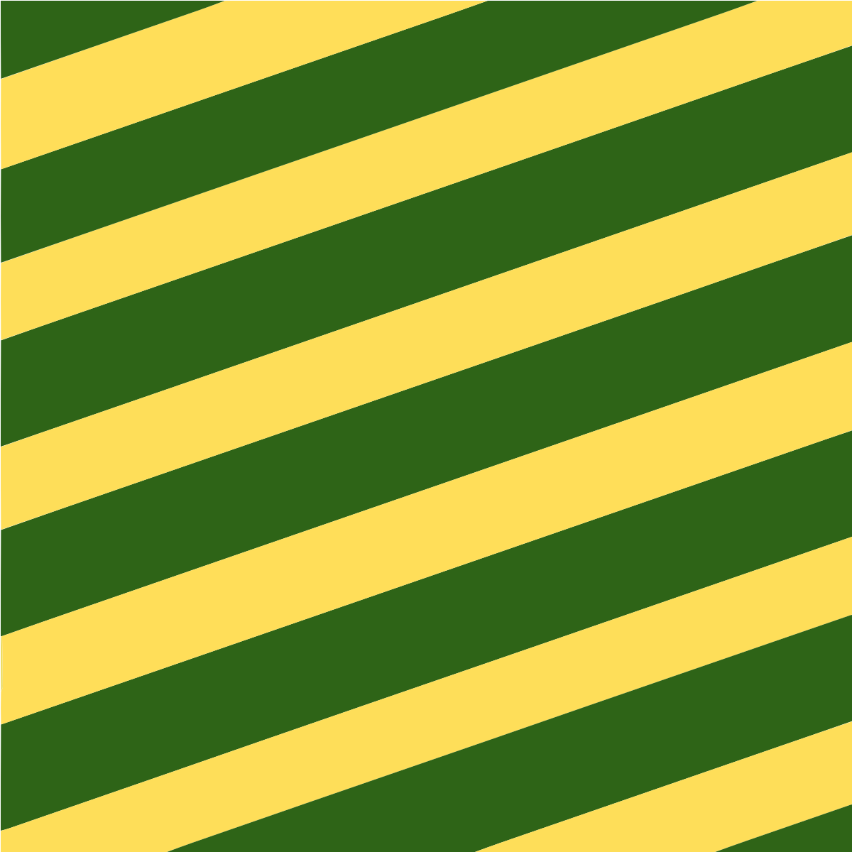 Diagonal stripes in alternating shades of dark green and light yellow