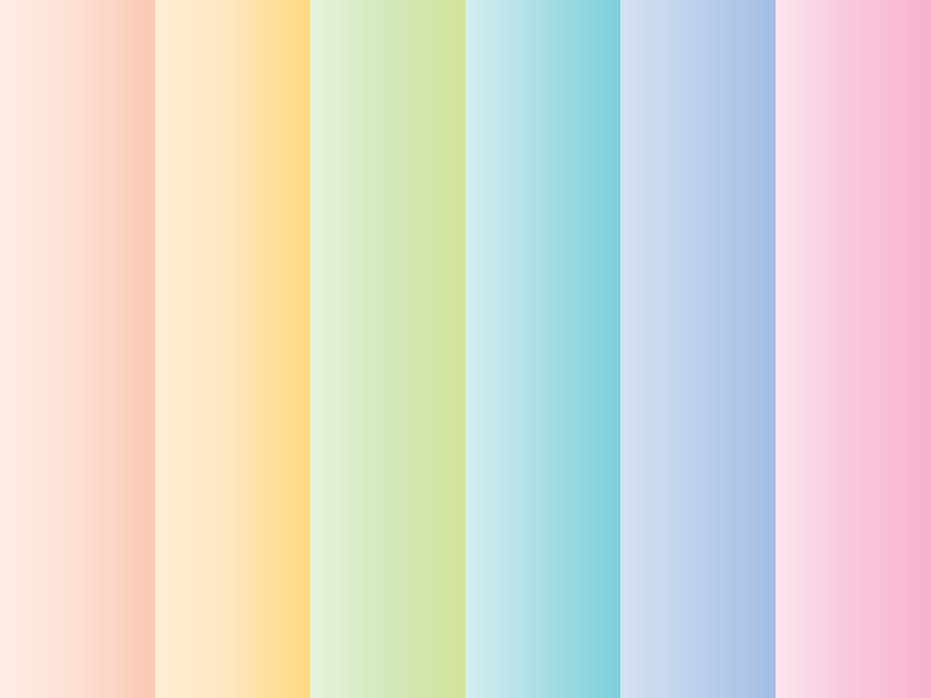 Strisce verticali di colori pastello arancione, giallo, verde, blu e rosa