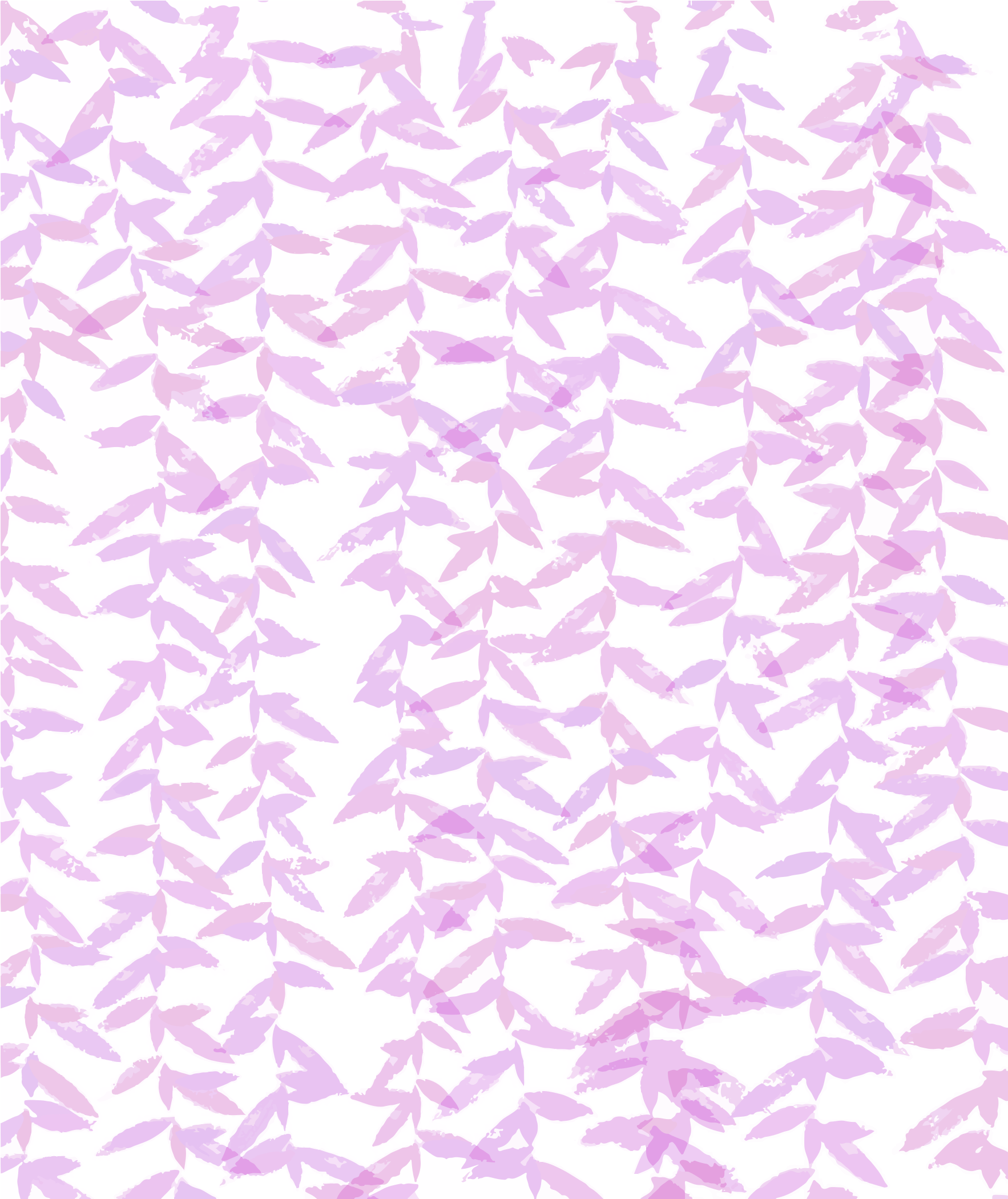 A repeating pattern of light purple leaf shapes on a white background