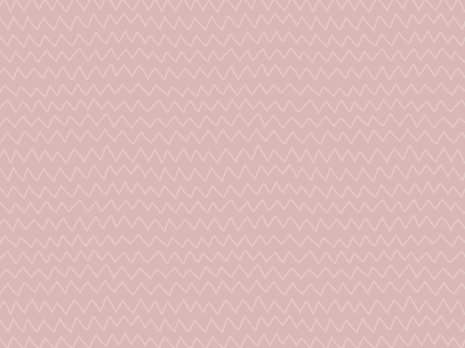 Ein sich wiederholendes Muster aus weißen, handgezeichneten Zickzackmustern auf einem staubigen rosa Hintergrund