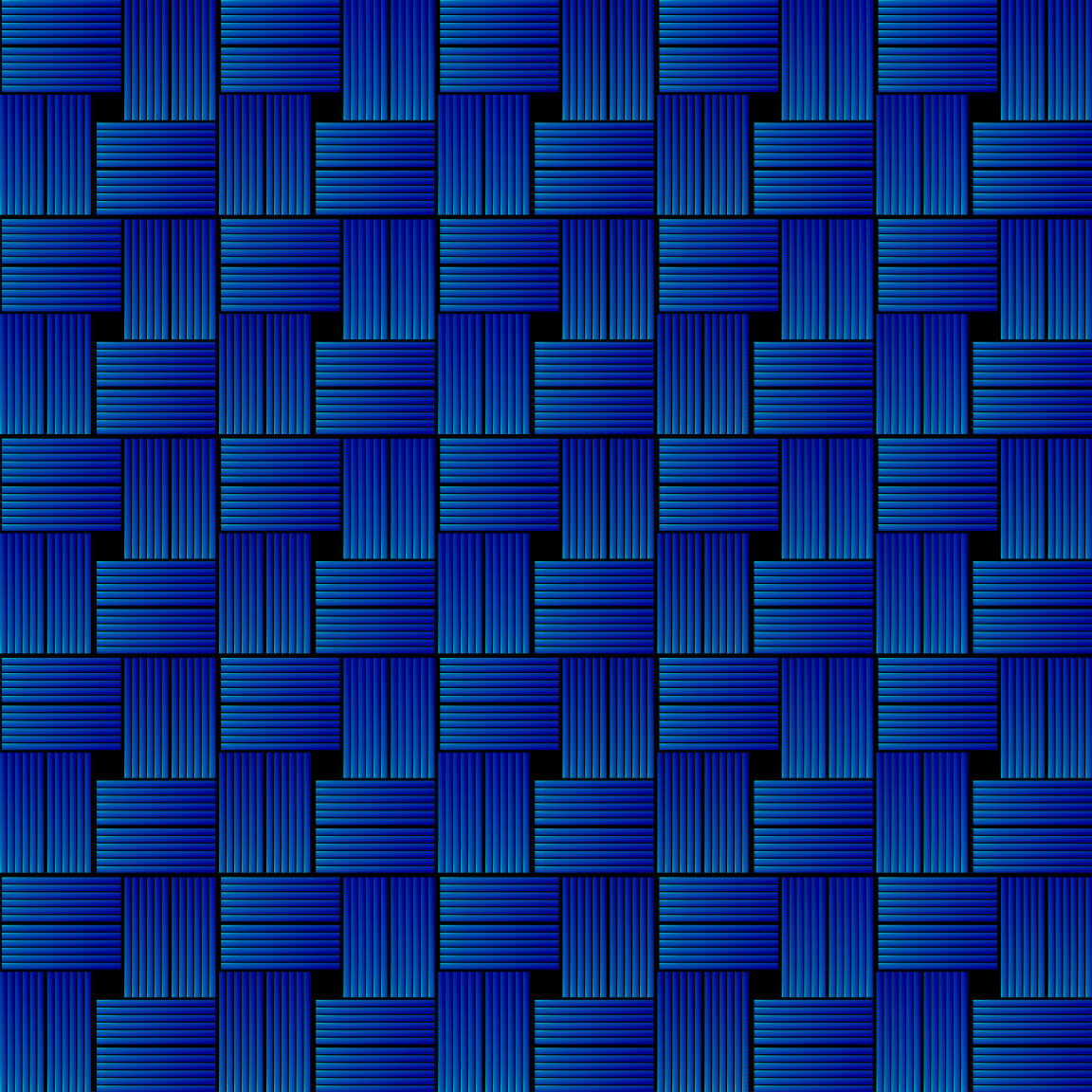 Un motivo senza soluzione di continuità di strisce intrecciate blu con una texture a cestello