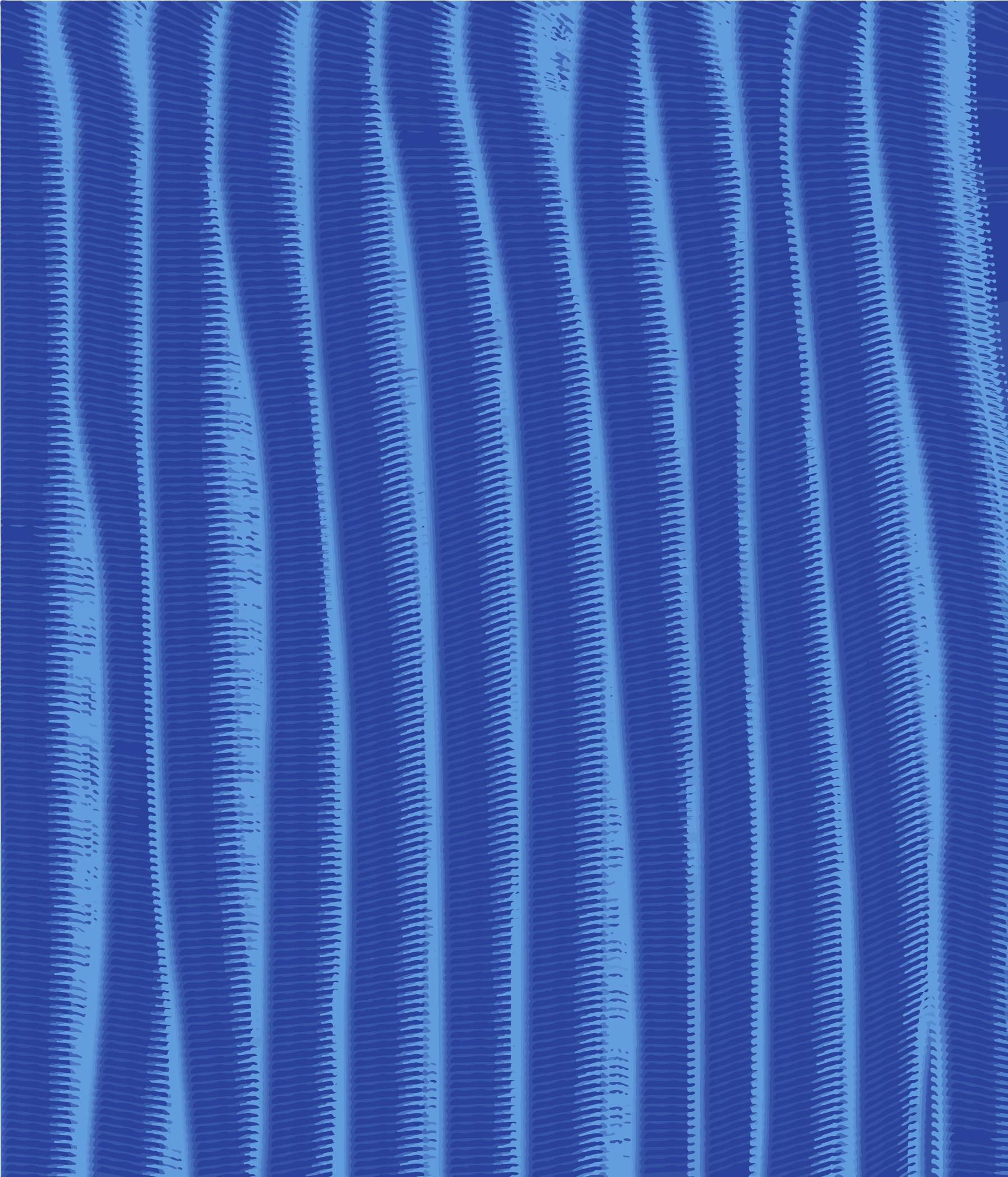 Tessuto verticale blu piega con strisce blu chiaro e blu scuro