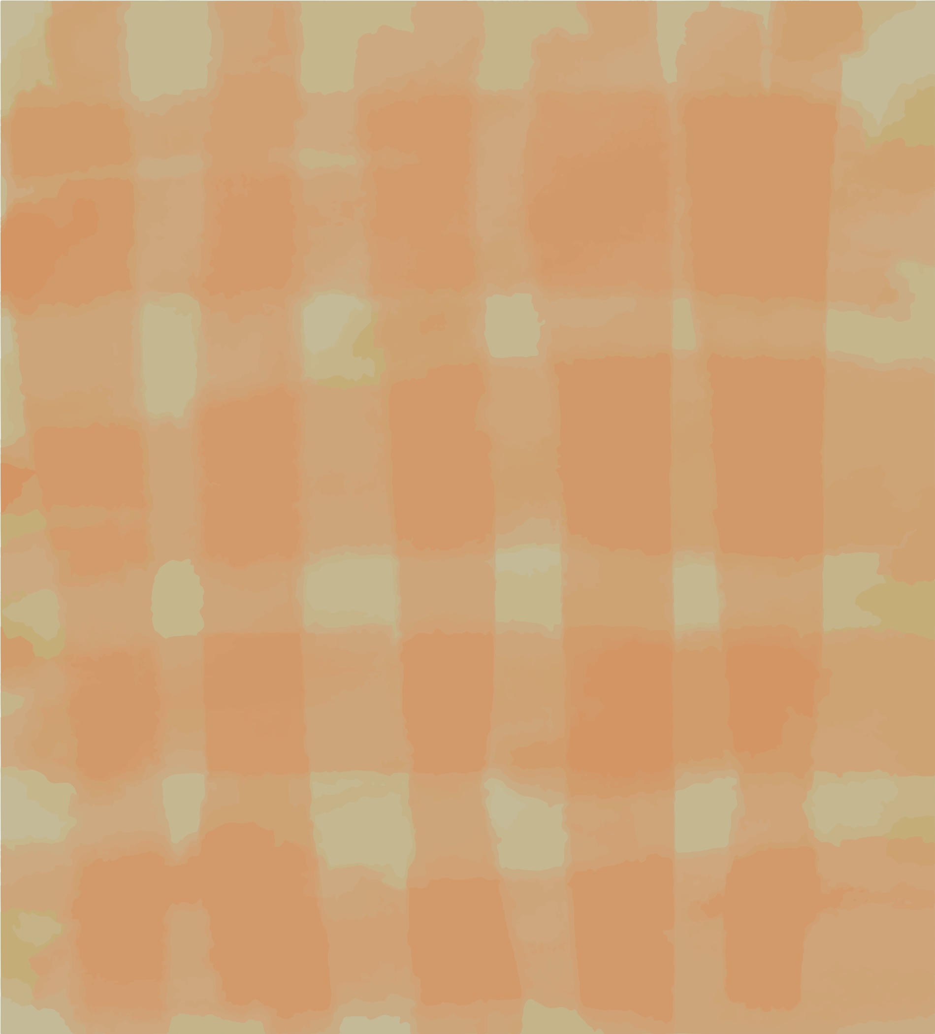 Um padrão suave em aquarela com listras verticais e horizontais sobrepostas em tons de laranja e bege