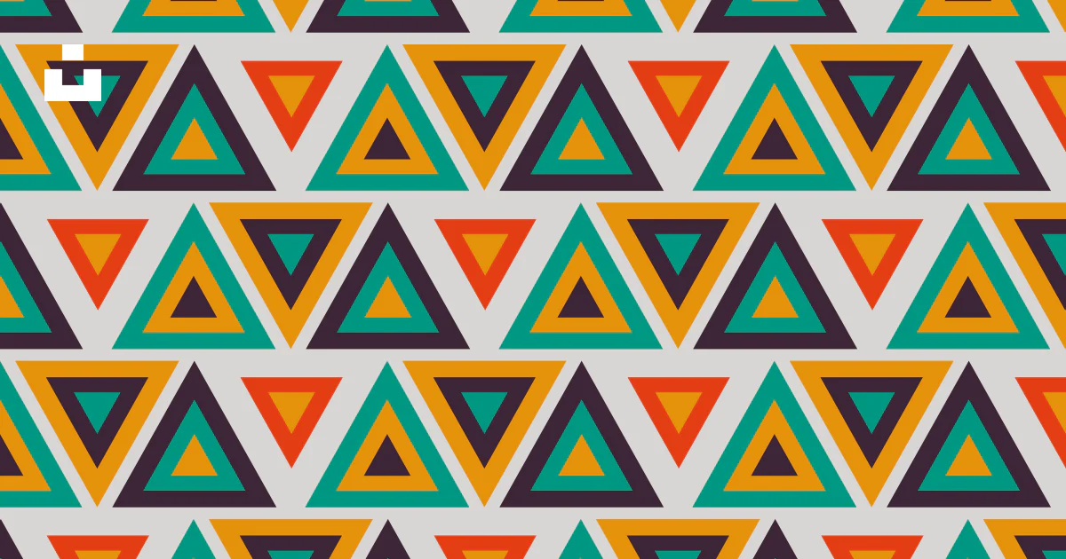 Seamless geometric triangle pattern with colors - Free Vector ...