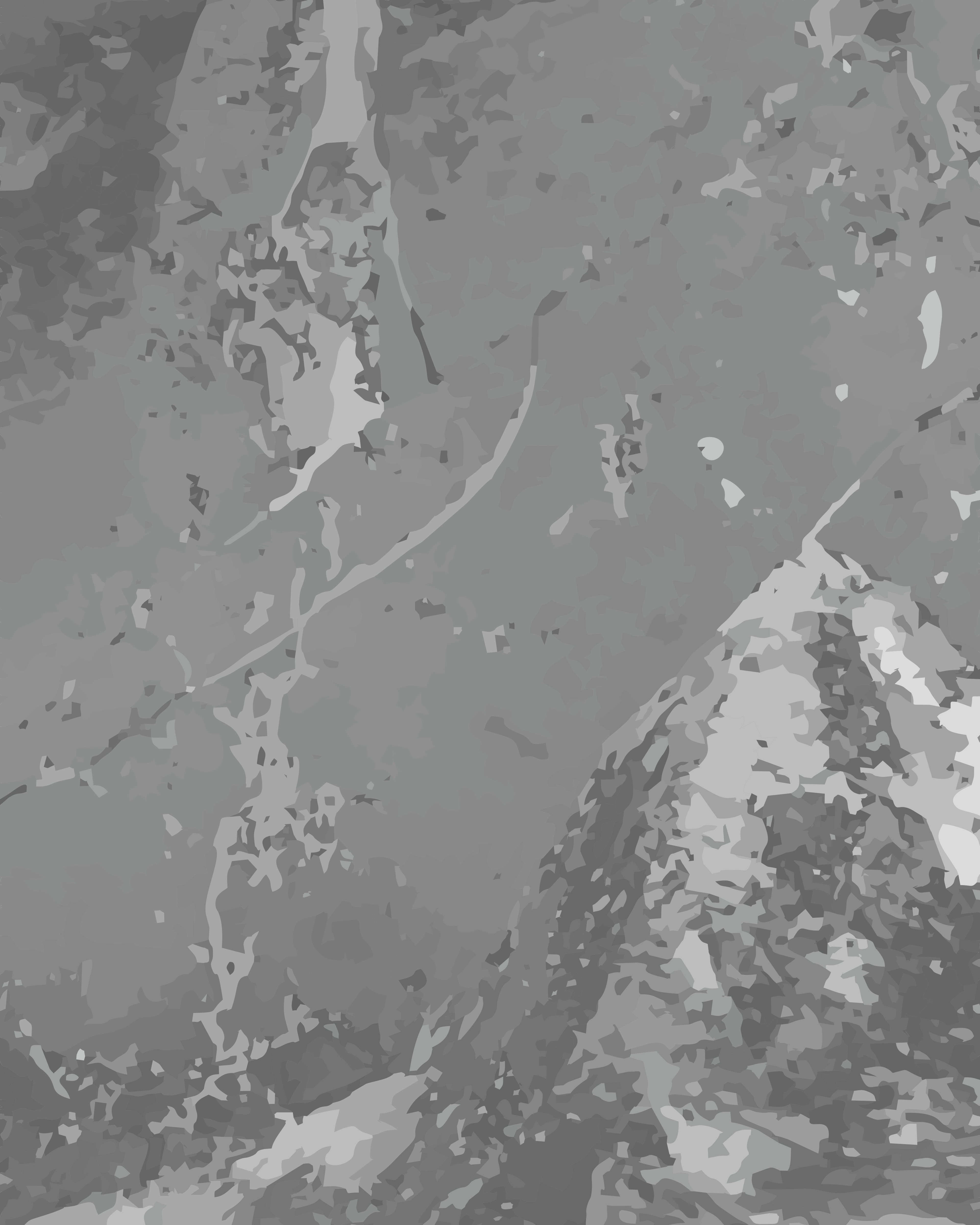 A textured grey surface with abstract shapes and mottled patterns