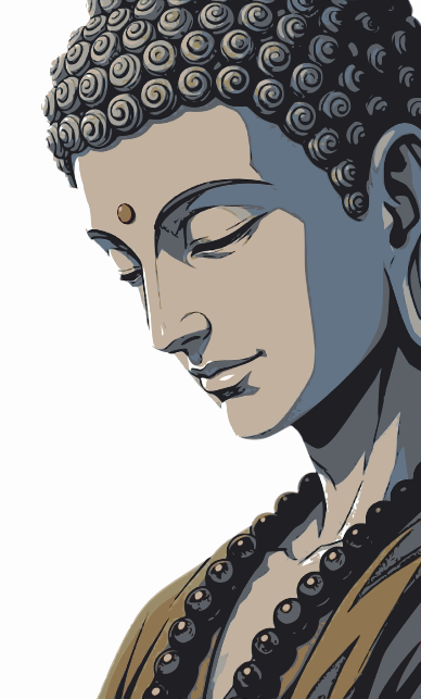 Buddha illustration with serene expression - Free Vector Illustration ...