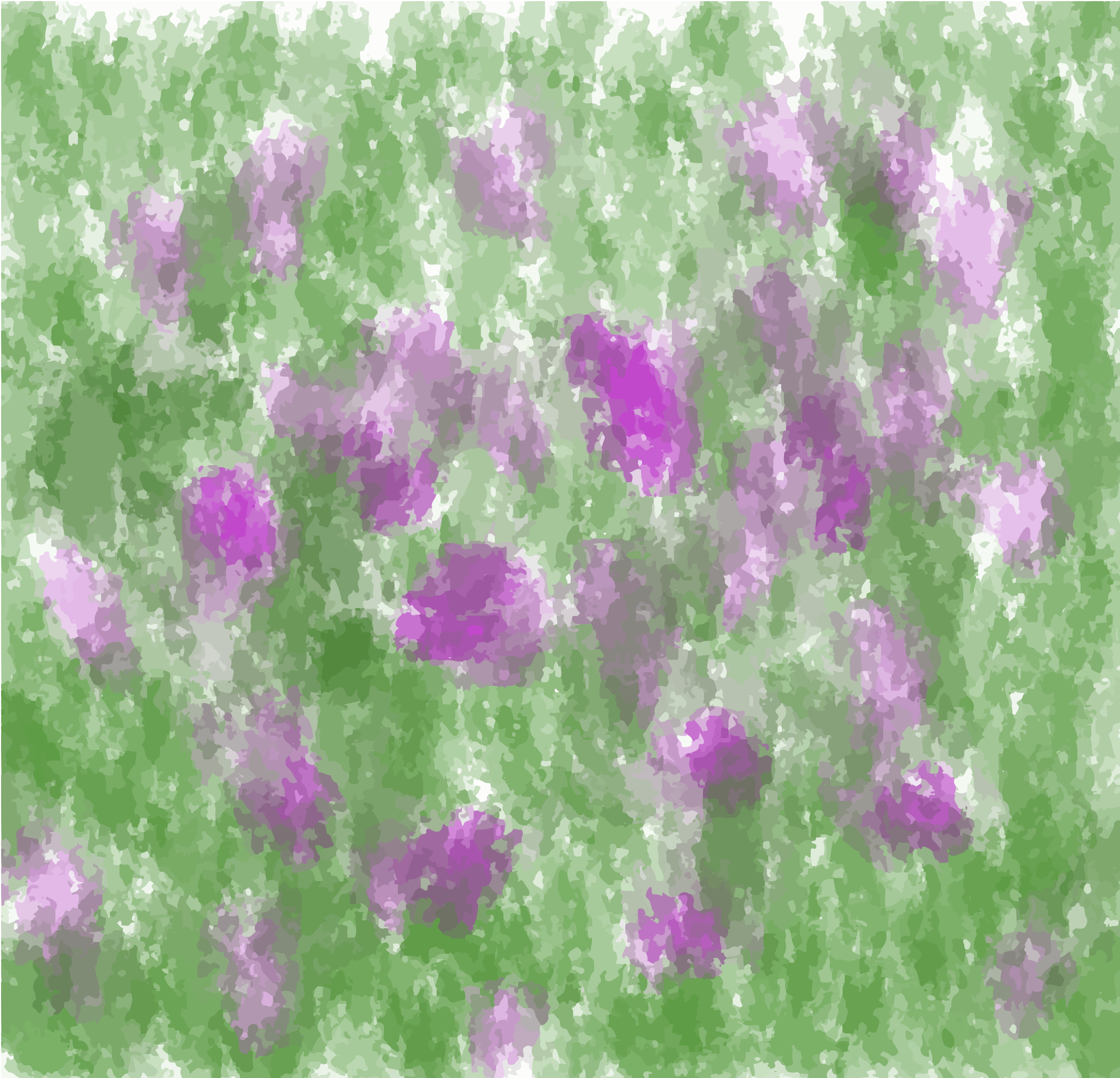 Padrão abstrato de manchas roxas suaves sobre um fundo verde texturizado