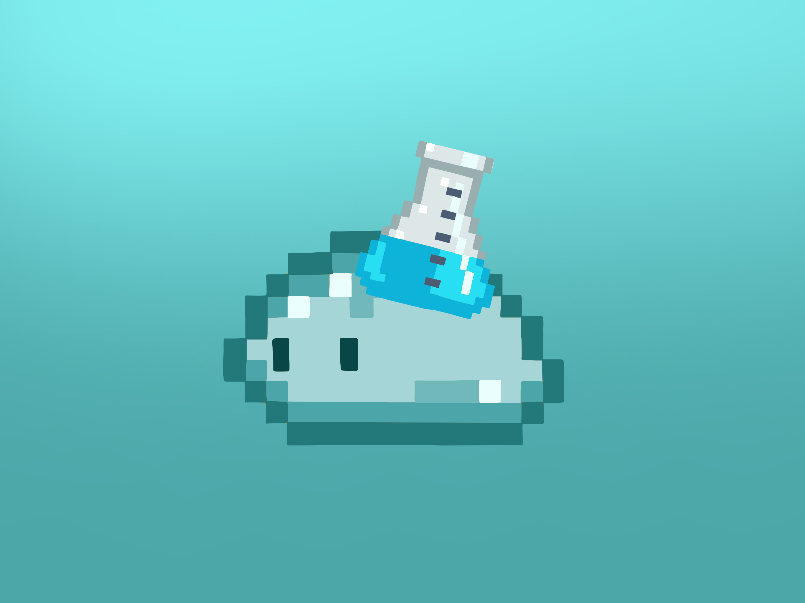 Pixel art blob with laboratory flask - Free Vector Illustration on Unsplash