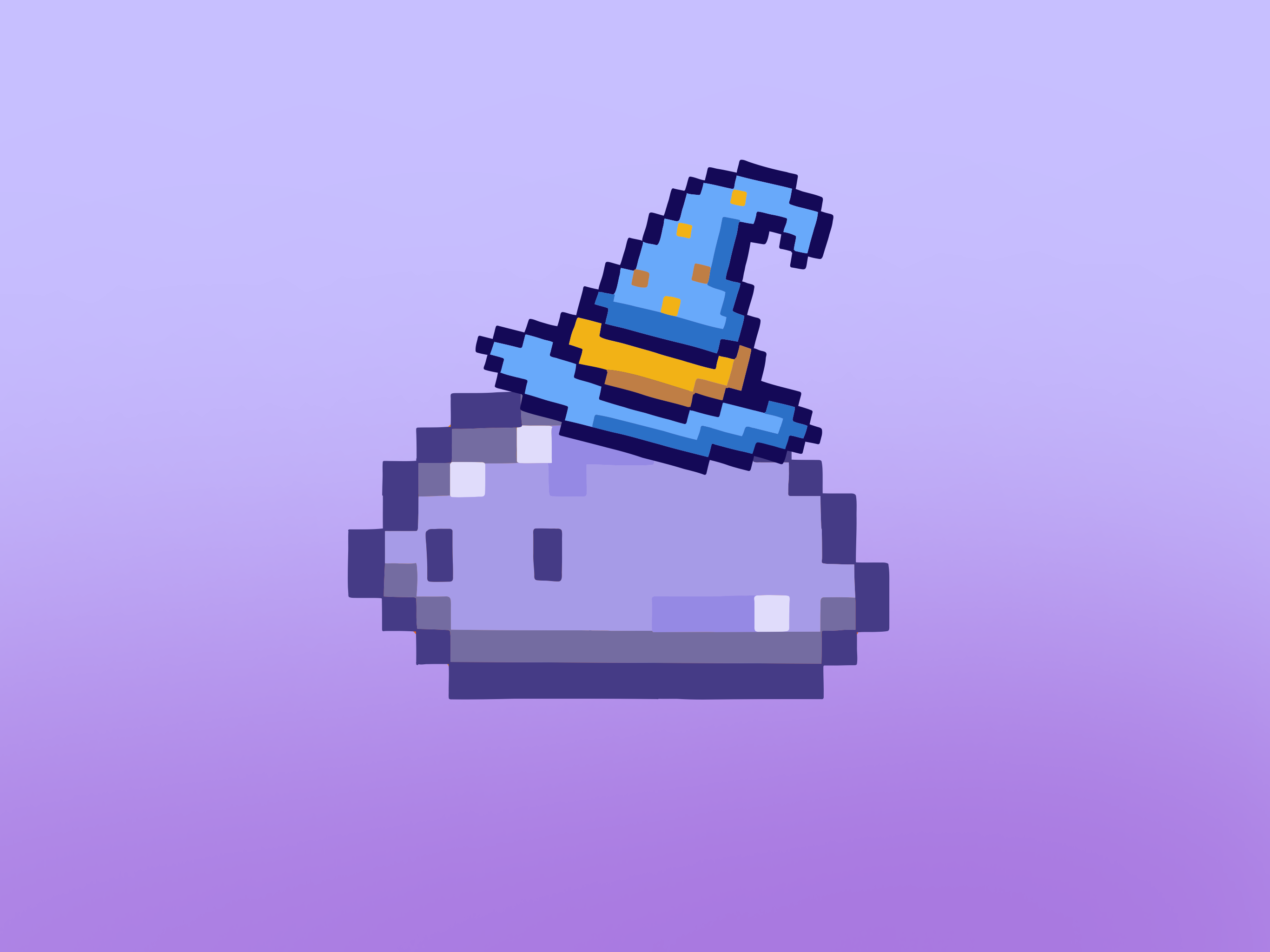 Pixel art slime with wizard hat - Free Vector Illustration on Unsplash