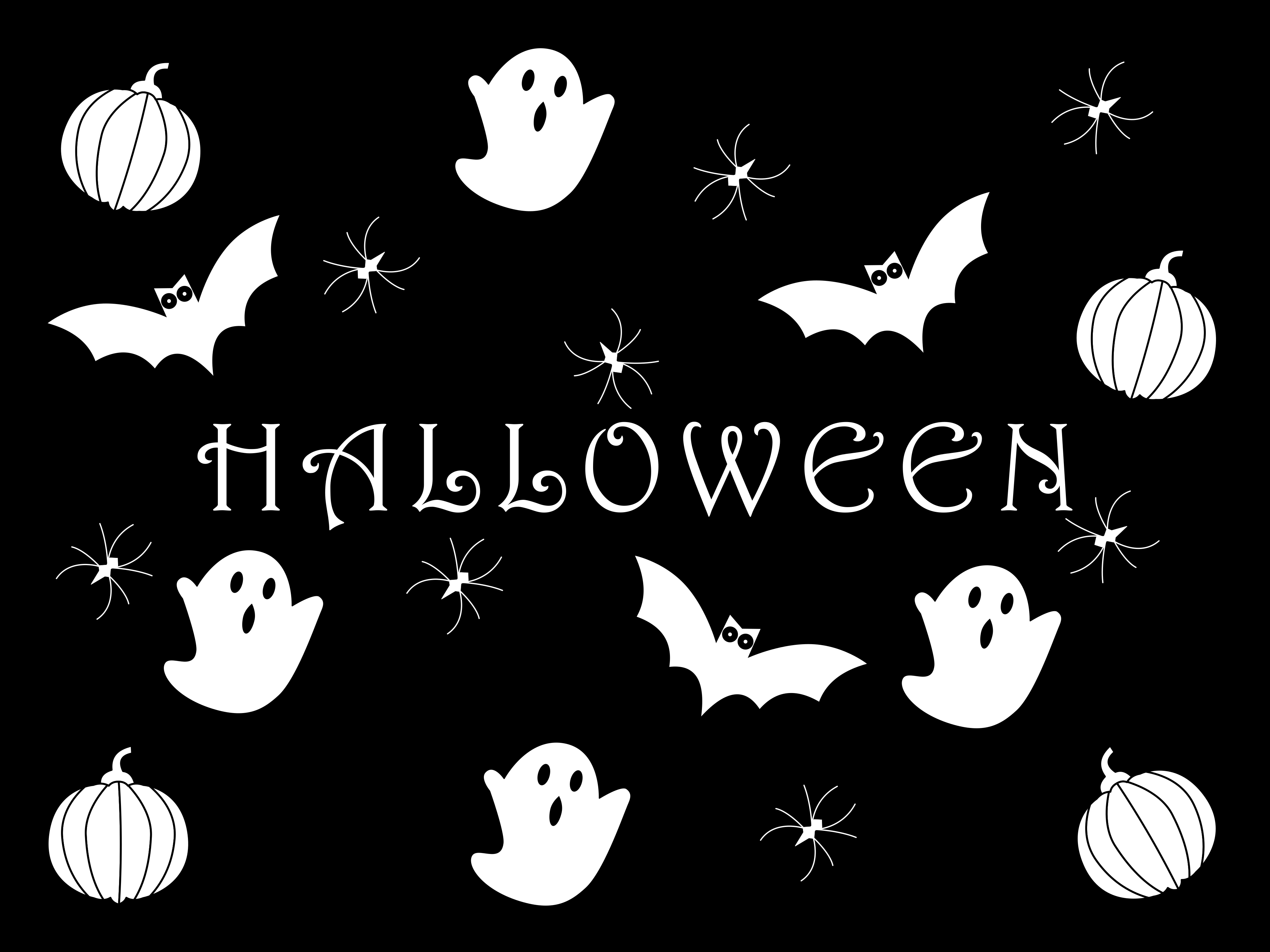 Halloween icons on black background - Free Vector Illustration on Unsplash