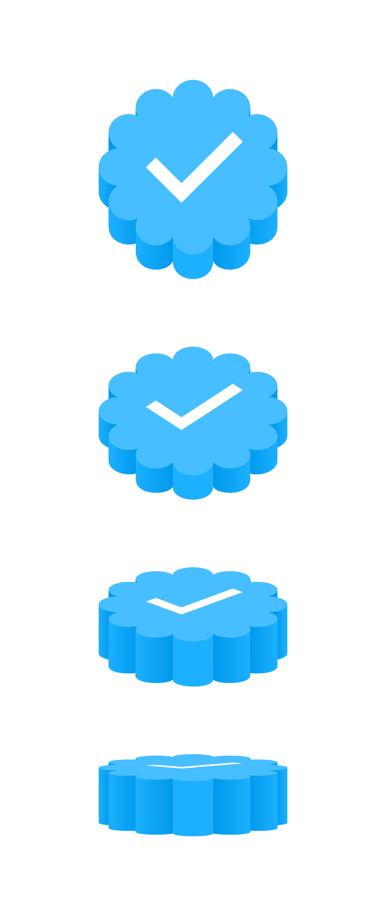 Blue verification badges with checkmarks - Free Vector Illustration on ...