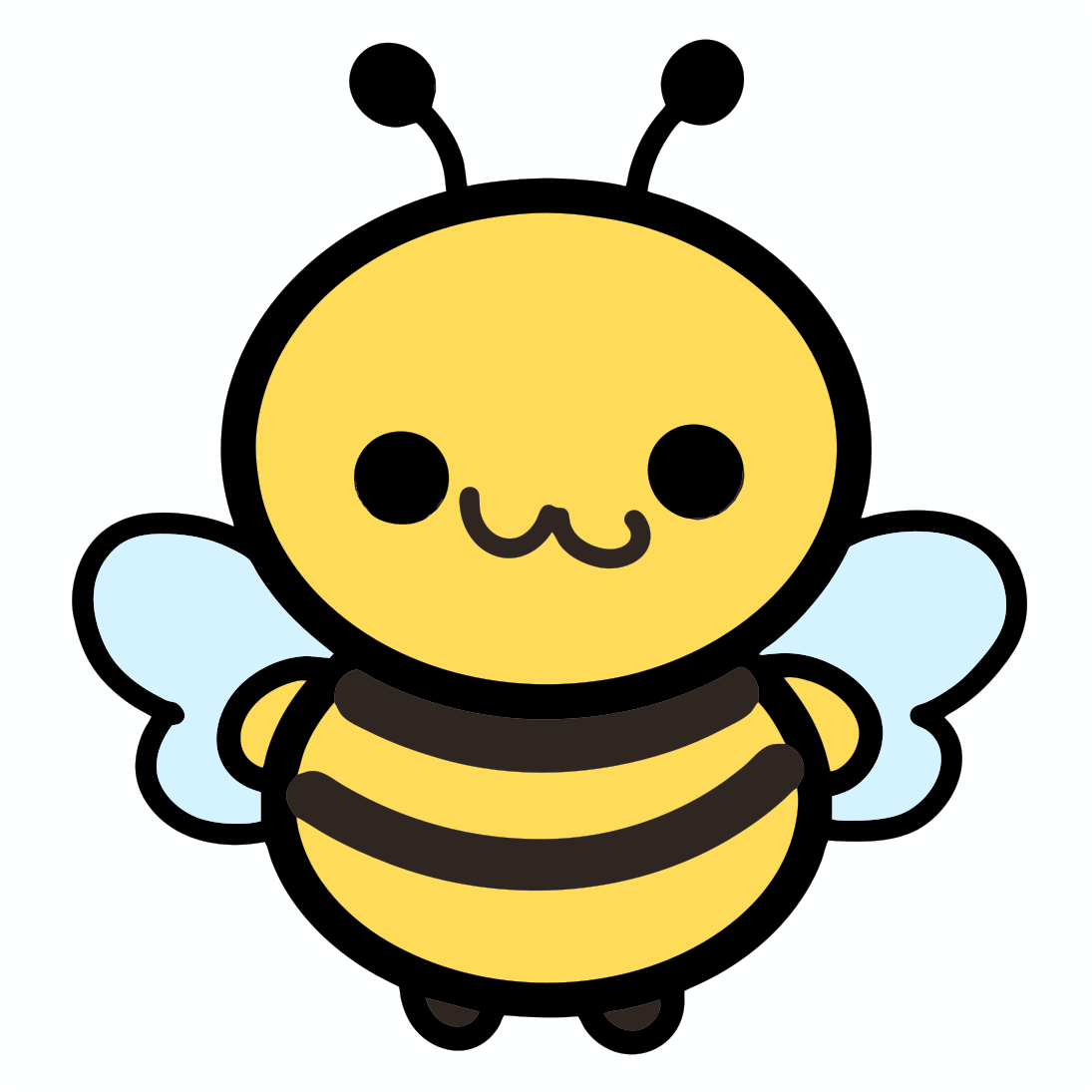 Cute yellow bee vector illustration - Free Vector Illustration on Unsplash