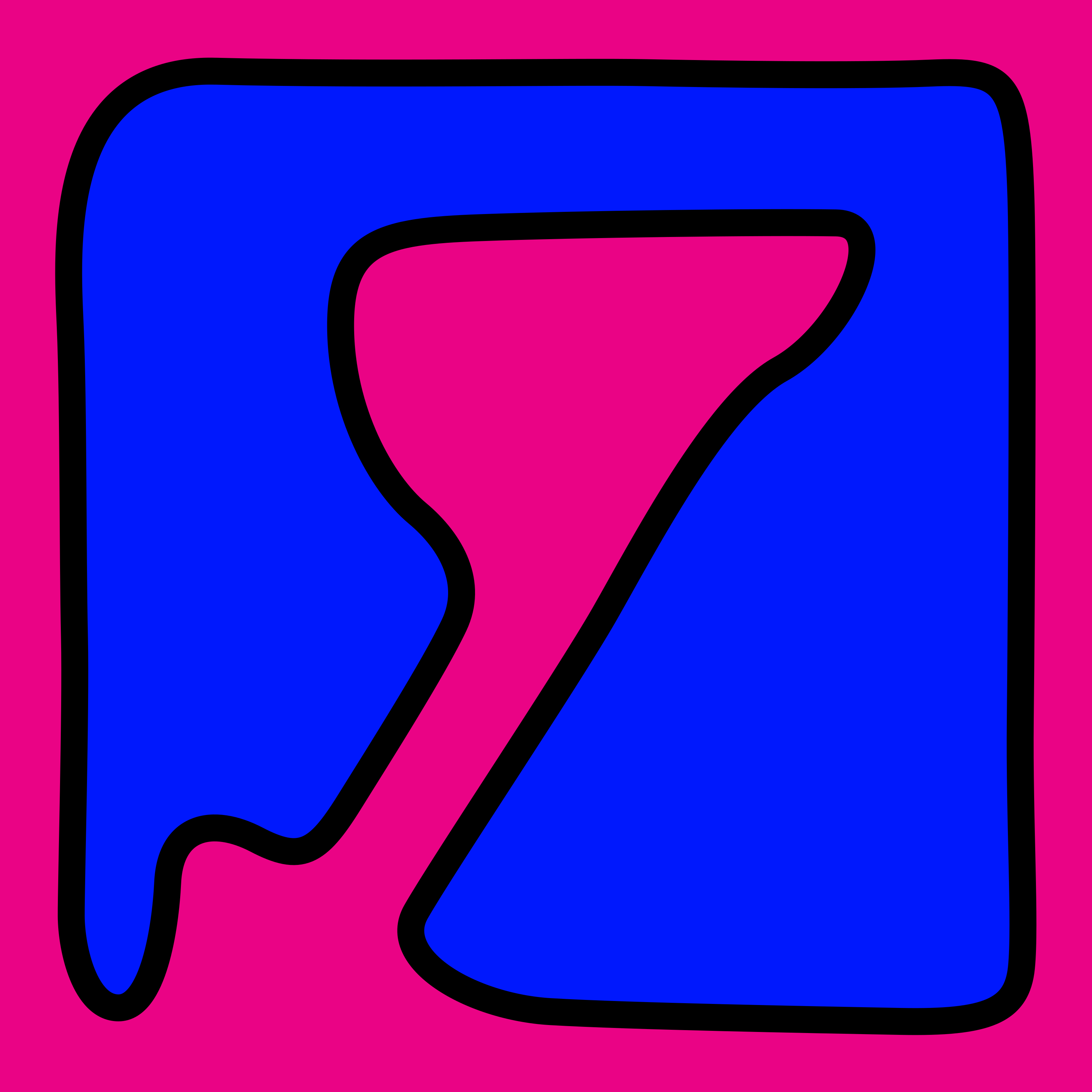 Blue abstract shape with black outline - Free Vector Illustration on ...