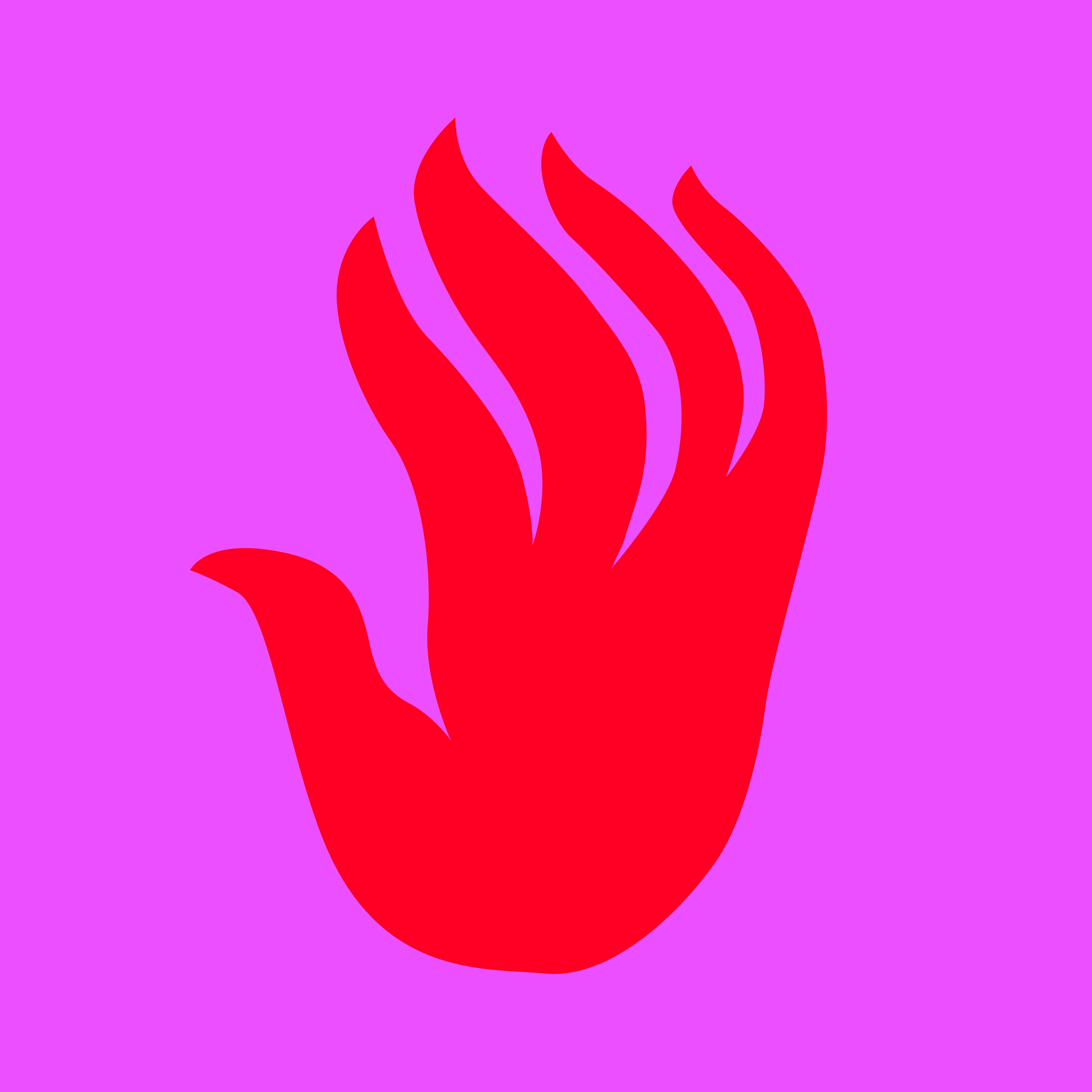 Red hand silhouette on magenta - Free Vector Illustration on Unsplash
