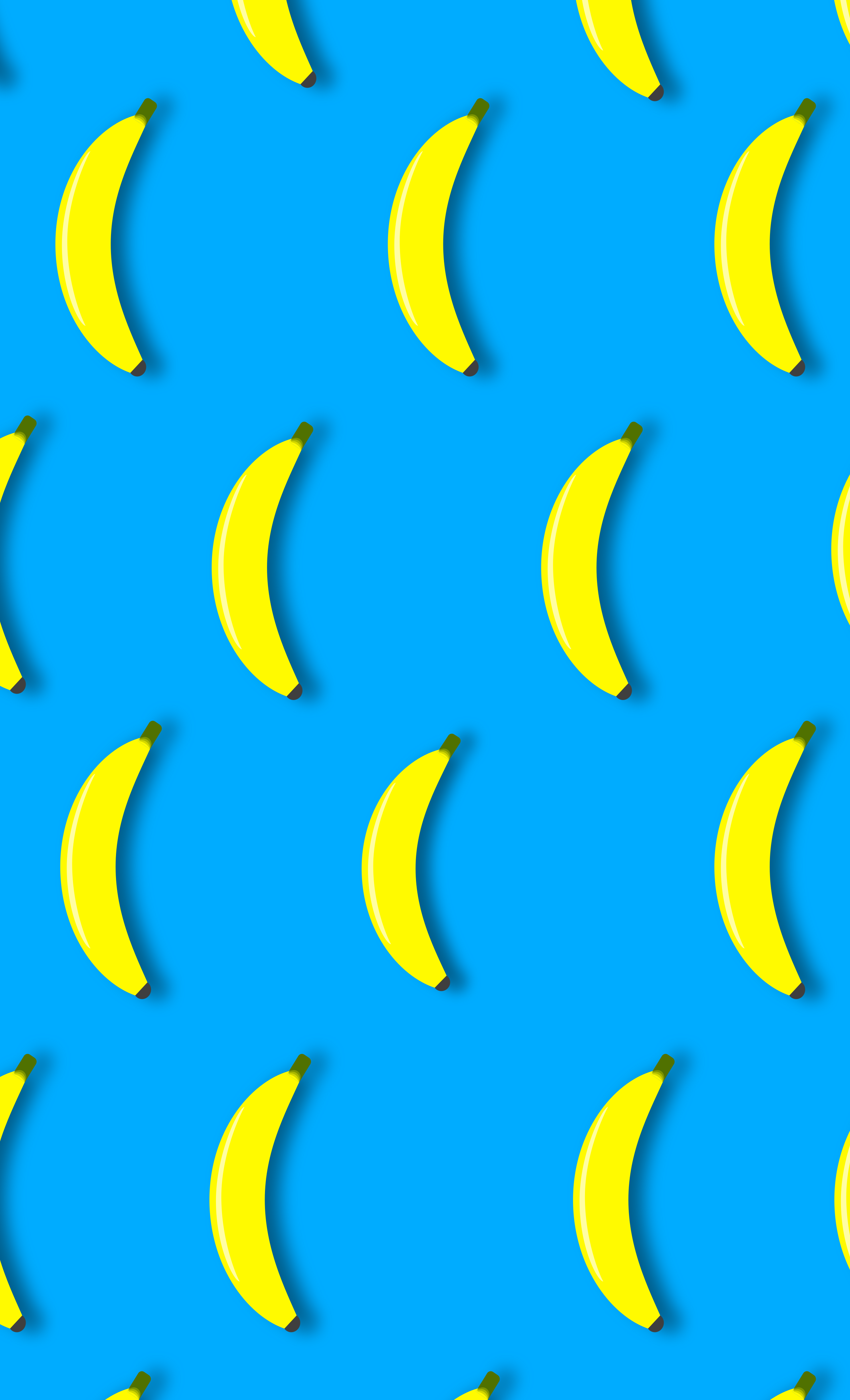 Yellow banana pattern on blue - Free Vector Illustration on Unsplash