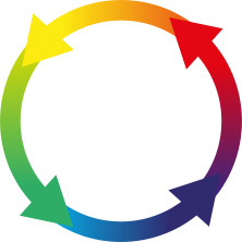 Circular arrow icon with color gradient - Free Vector Illustration on ...
